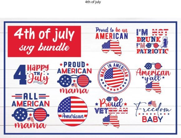 4th of July SVG Bundle: Perfect Graphics for T-Shirt Designs