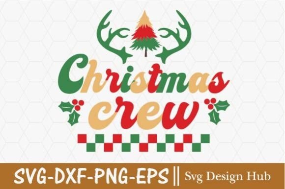 Retro Christmas Crew Svg: A Versatile T-Shirt Graphics Asset