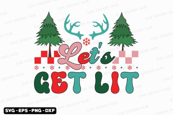Retro Christmas SVG for T-Shirt Designs & Graphics