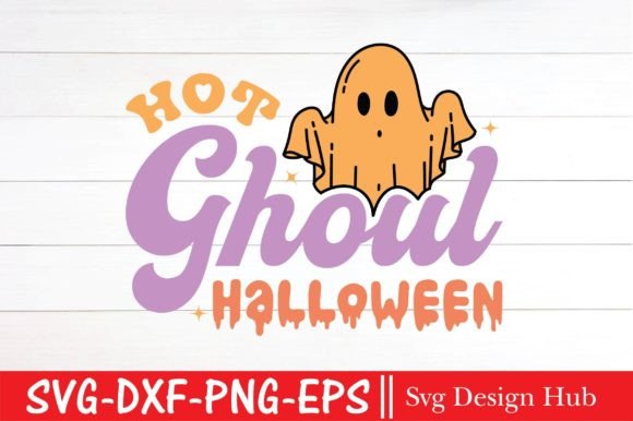 Retro Hot Ghoul Halloween SVG for T-Shirt Designs