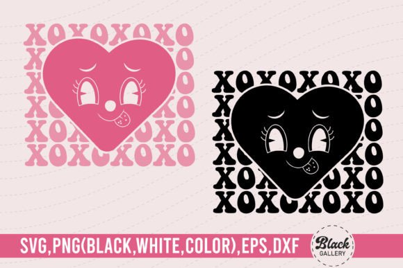Retro Pink Valentines Quote SVG Design