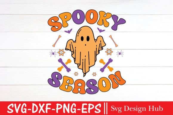 Retro Spooky Season Svg for T-Shirt Designs and Graphics