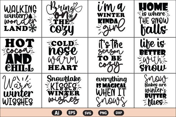 Winter Svg Bundle: A Versatile Graphic for Crafts & Marketing